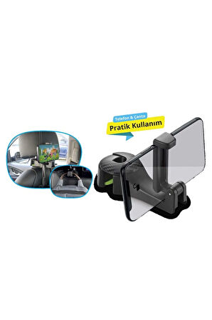 Premium Seri Tüm Araçlarla Uyumlu Otomobil Araba Oto Koltuk Arkası Telefon Çanta Tutucu Askılık