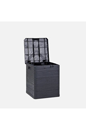 Bahçe, Balkon, Havuz Depolama Sandığı 90 Litre Antrasit | Kompakt & Dayanıklı Saklama Sandığı