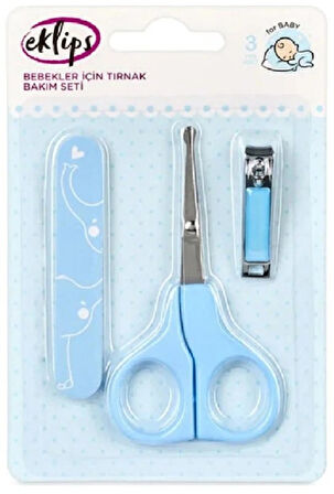 Bebek Saç ve Tırnak Bakım Seti / 5 Parça Nazik ve Güvenli Bakım- Mavi