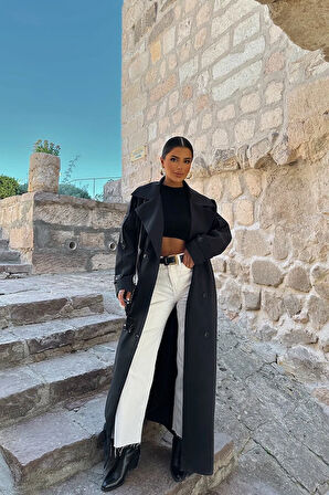 Ravena Kuşak Detay Trenckot TNS-4411