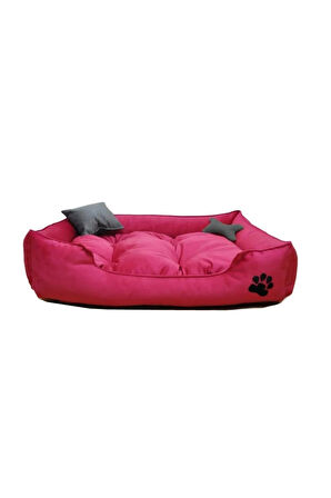 Küçük IRK KÖPEK YATAĞI YIKANABİLİR YÜKSEK KALİTELİ KUMAŞ PATİ İŞLEMELİ - 50 x x40 cm