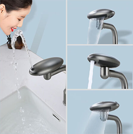Fonksiyonel Banyo Lavabo Bataryası - Saç Yıkama-Abdest-Hijyen Tasarımı Lavabo Musluğu ABS Plastik