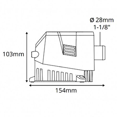 Attwood Sahara Mk2 sintine pompası 12V 1200 GL/saat Kapasite