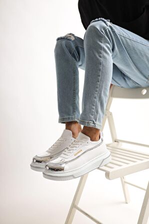 Chekich CH241 BT Erkek Ayakkabı BEYAZ/GUMUS