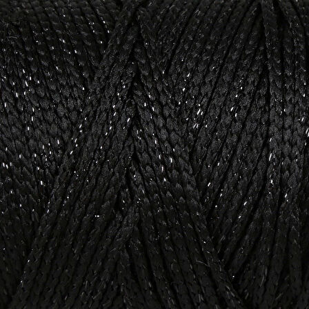 Loren Soft Star Makrome İpi Siyah Simli Siyah RM10