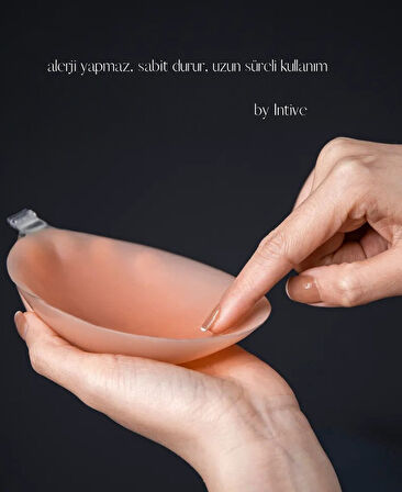 Ten Rengi Dekolte Silikon Yapışkanlı Önden Kopçalı Desteksiz Silikon Et Sütyen-1020