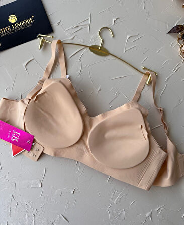 Carma İthal Balensiz Dikişsiz İce-Silk Yarı Push-up İnce Askılı Sütyen
