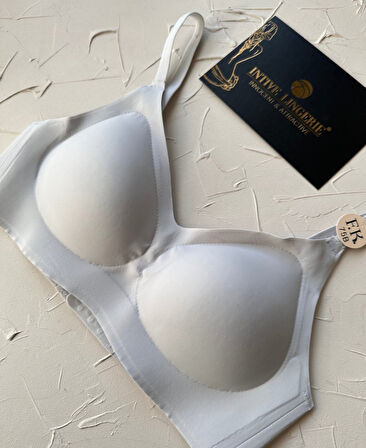 Carma İthal Balensiz Dikişsiz İce-Silk Yarı Push-up İnce Askılı Sütyen