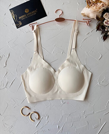 Nessa İnce Askılı Çıkarılabilir Padli Dikişsiz Lazer Kesim İz Yapmaz Kopçasız Bralet-2012