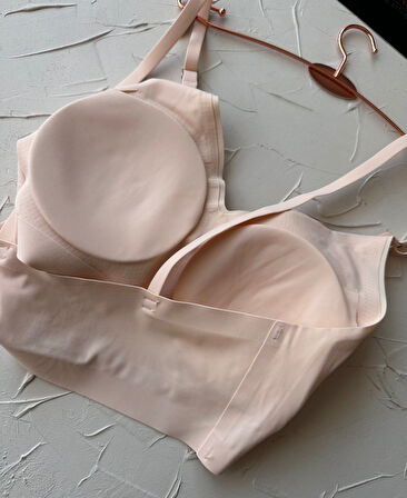 Nessa İnce Askılı Çıkarılabilir Padli Dikişsiz Lazer Kesim İz Yapmaz Kopçasız Bralet-2012