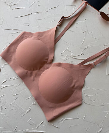 Nessa İnce Askılı Çıkarılabilir Padli Dikişsiz Lazer Kesim İz Yapmaz Kopçasız Bralet-2012