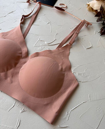 Nessa İnce Askılı Çıkarılabilir Padli Dikişsiz Lazer Kesim İz Yapmaz Kopçasız Bralet-2012