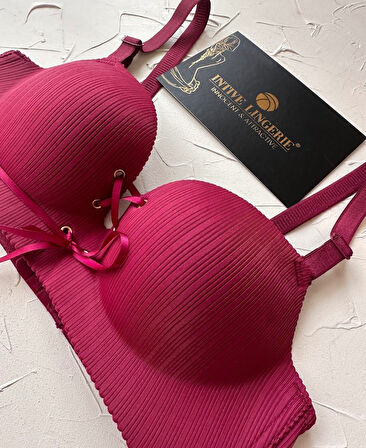 Jennifer Balensiz Push-up Destekli Lazer Kesim Dikişsiz Önden Bağlamalı Çekici Günlük Sütyen