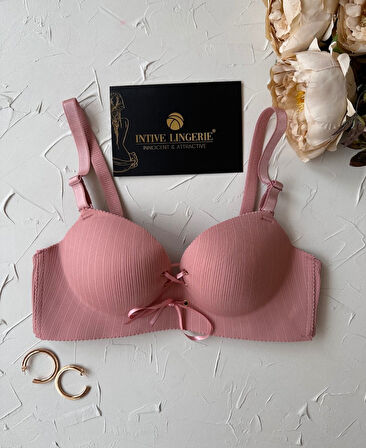 Jennifer Balensiz Push-up Destekli Lazer Kesim Dikişsiz Önden Bağlamalı Çekici Günlük Sütyen