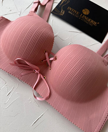 Jennifer Balensiz Push-up Destekli Lazer Kesim Dikişsiz Önden Bağlamalı Çekici Günlük Sütyen