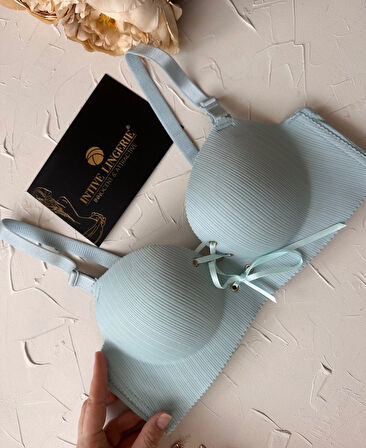 Jennifer Balensiz Push-up Destekli Lazer Kesim Dikişsiz Önden Bağlamalı Çekici Günlük Sütyen