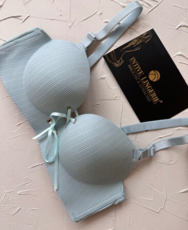 Jennifer Balensiz Push-up Destekli Lazer Kesim Dikişsiz Önden Bağlamalı Çekici Günlük Sütyen