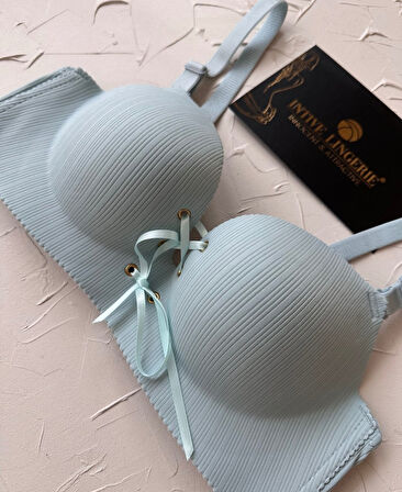 Jennifer Balensiz Push-up Destekli Lazer Kesim Dikişsiz Önden Bağlamalı Çekici Günlük Sütyen