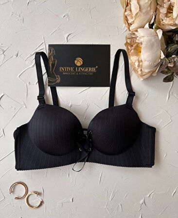 Jennifer Balensiz Push-up Destekli Lazer Kesim Dikişsiz Önden Bağlamalı Çekici Günlük Sütyen