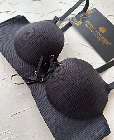 Jennifer Balensiz Push-up Destekli Lazer Kesim Dikişsiz Önden Bağlamalı Çekici Günlük Sütyen