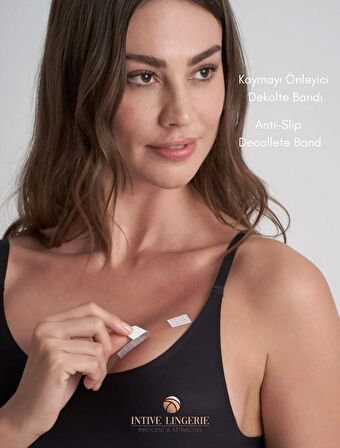 Intive Şeffaf Çift Taraflı Yapışkanlı Dekolte Kaymayı Önleyici Cilt Dostu 36'lı Bant