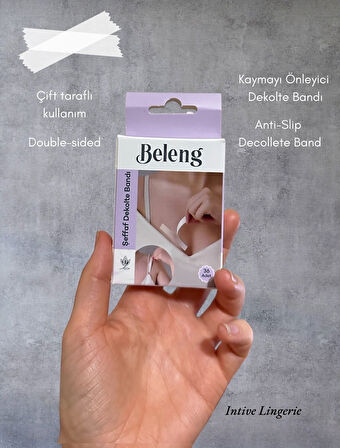 Intive Şeffaf Çift Taraflı Yapışkanlı Dekolte Kaymayı Önleyici Cilt Dostu 36'lı Bant
