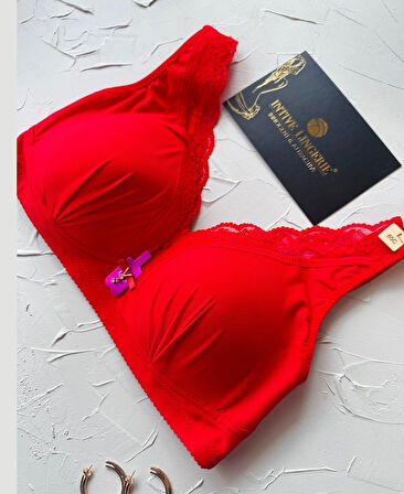 Harper Balensiz Desteksiz V Yaka Kesim Kaplı Dantelli Ultra Kaliteli Rahat C Cup Sütyen