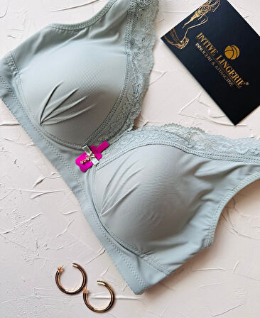 Harper Balensiz Desteksiz V Yaka Kesim Kaplı Dantelli Ultra Kaliteli Rahat C Cup Sütyen