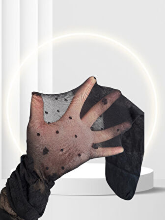 Milla 15 Den Dantel Görünümlü Burunsuz Çiçek Desenli Şık Feminen Külotlu Çorap