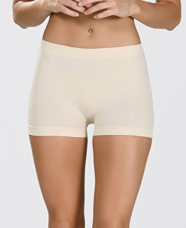 NBB Kadın Dikişsiz İz Yapmaz Şekillendirici Mini Şort/Külot (Siyah, Ten rengi, Beyaz)