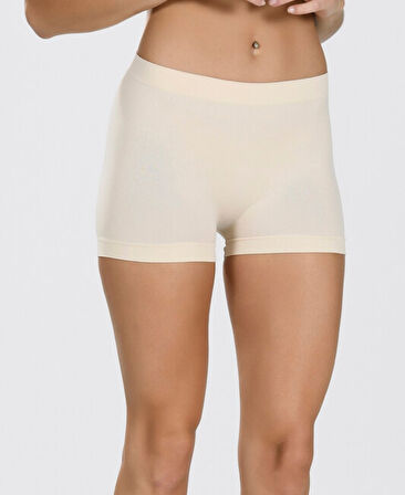 NBB Kadın Dikişsiz İz Yapmaz Şekillendirici Mini Şort/Külot (Siyah, Ten rengi, Beyaz)