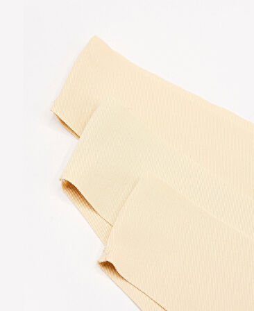 NBB Lazer V Kesim Yüksek Bel 3'lü Paket Külot (Bordo, Ten, Siyah, Pudra)