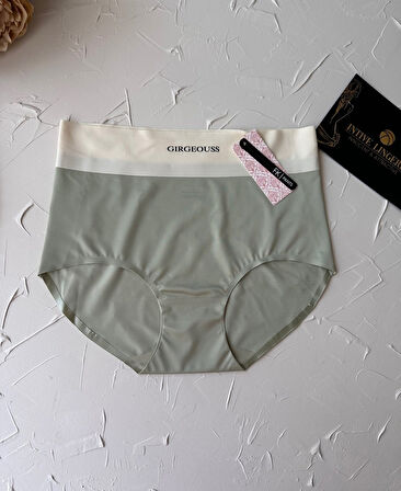 Alina Dikişsiz İz Yapmaz Yüksek Bel Üstün Kalite Beli Yazılı Hafif Slip