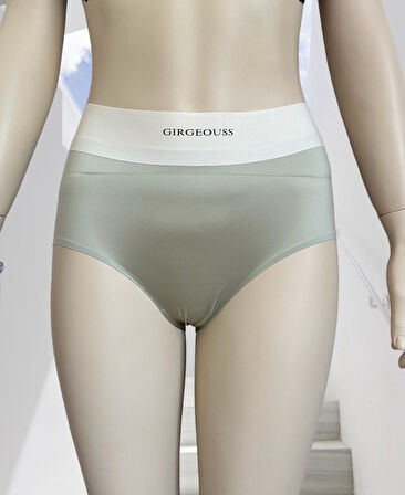 Alina Dikişsiz İz Yapmaz Yüksek Bel Üstün Kalite Beli Yazılı Hafif Slip