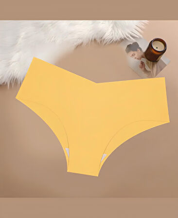 Kadın Günlük Kullanım %100 Orijinal Lazer Kaliteli V Kesim Külot/Slip -2811