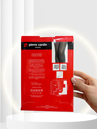 Pierre Cardin Paris Noemie 50 Den Puantiyeli İnce Şık Külotlu Çorap -Mor/Kestane