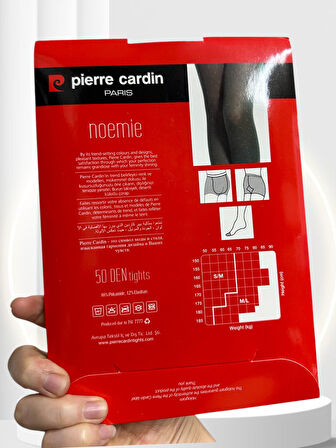 Pierre Cardin Paris Noemie 50 Den Puantiyeli İnce Şık Külotlu Çorap -Mor/Kestane