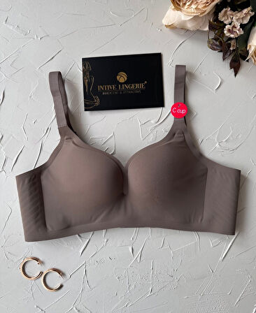 Marie İthal Dikişsiz Balensiz Destekli Toparlayıcı Özellikli Kalın Askılı C Cup Kaliteli Sütyen