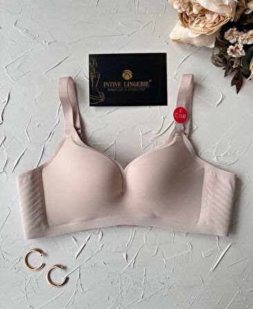 Marie İthal Dikişsiz Balensiz Destekli Toparlayıcı Özellikli Kalın Askılı C Cup Kaliteli Sütyen