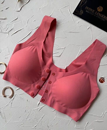 Gracie Lazer Kesim Dikişsiz Önü Çıtçıtlı Açılabilir Rahat Bralet/Sütyen (Emziren Anneler)