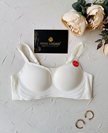 Olivia Balensiz Dikişsiz Lazer Kesim Hafif Destekli Önü Dantel Detaylı Yeni Nesil Sütyen (Intive Özel)
