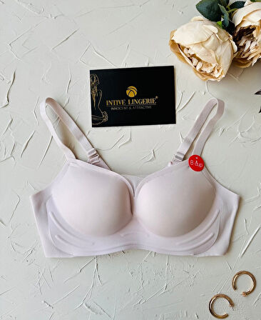 Olivia Balensiz Dikişsiz Lazer Kesim Hafif Destekli Önü Dantel Detaylı Yeni Nesil Sütyen (Intive Özel)