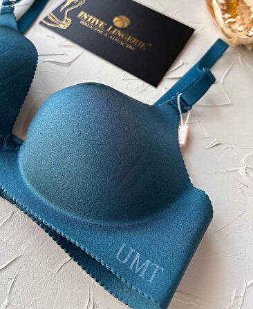 Angelina Push-up Balensiz Dikişsiz V Yaka İthal Kaliteli Düz Renk İz Belli Etmez Sütyen