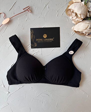 Louisa %85 Pamuklu Balesiz C Cup Toparlayıcı Penye Kalın Askılı 2'li Sütyen