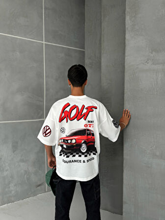 GOLF GTI Baskılı Oversize Unisex T-Shirt