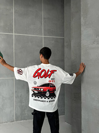 GOLF GTI Baskılı Oversize Unisex T-Shirt