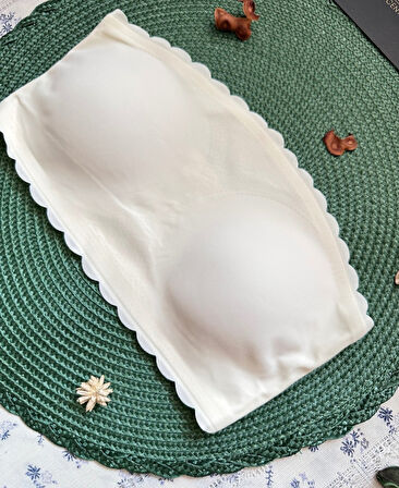 Hazel Silikonlu Askısız Balensiz Lazer Kesim Dikişsiz Çıkarılabilir Padli İthal Straplez Sütyen