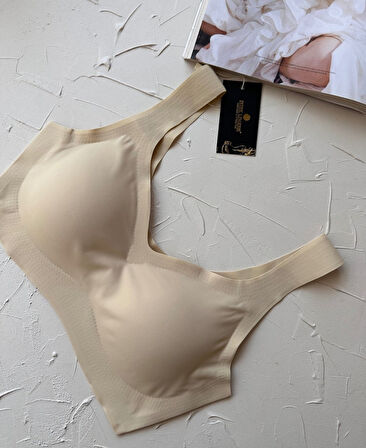 Intive Balensiz Dikişsiz Push-up Çıkarılabilir Padli Invisible (Görünmez) Bralet - İthal Bra