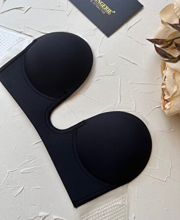 Intive Göğüs ve Sırt Dekolte Kıyafetler İçin Balenli Hayalet Push-up Büstiyer Sütyen