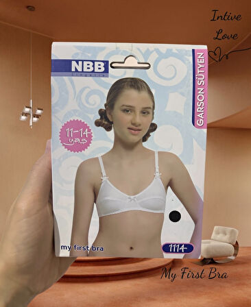 NBB %95 Pamuklu Balensiz Kopçalı 11-14 Yaş Garson Sütyen/Alıştırma Sütyeni